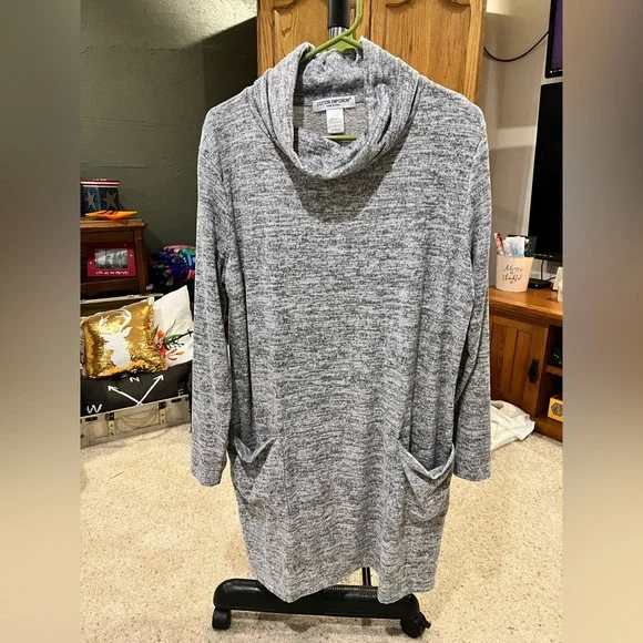 white christmas dresses Z Supply Women's Jasper Midi Sweater Dress, Size XS, Grey